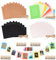 Rustark Kit di 84 cornici in carta di colori misti, 15,5 x 11,5 cm, con clip in legno e spago di iuta, per decorazioni da parete