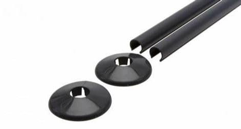 x2 Talon Snappit 500mm Towel Rail Pipe Cover Kit - 15mm Anthracite Grey (ACSNA/K1)