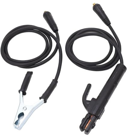 2 Piezas Soporte de Electrodo de Soldadura 200A Accesorios de Repuesto para Abrazaderas de Tierra de Máquina de Hierro Ideal para Soldadura por, MMA y Varilla Cable de 1,5 M