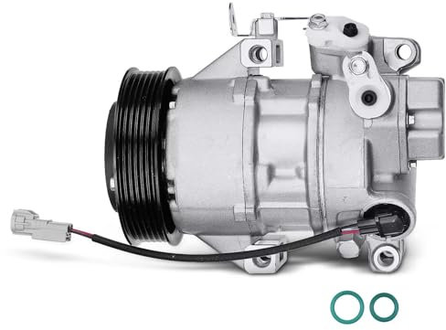 Frankberg Compresseur de Climatisation avec attelage Compatible avec Clio III BR0/1 CR0/1 M.e.g.a.n.e II BM0/1 CM0/1 Scénic II JM0/1 Remplacer# 7711497516, y compris huile prép