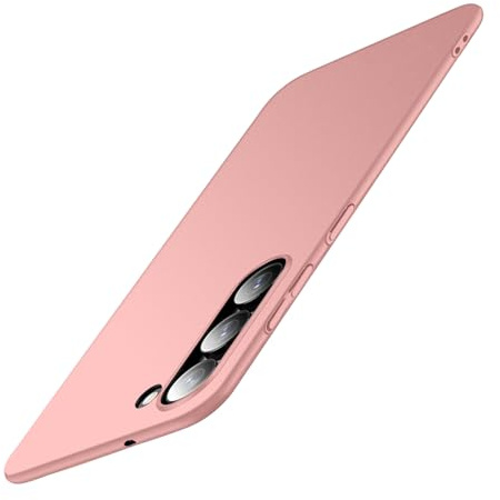 Galful Ultra Dünne Handyhülle für Samsung Galaxy S25 Hülle Matte Hart PC Hardcase Samsung Galaxy S25 Slim Case Ultraleicht Kratzfest rutschfest Schutzhülle Mattierte Textur Bumper Cover-Roségold