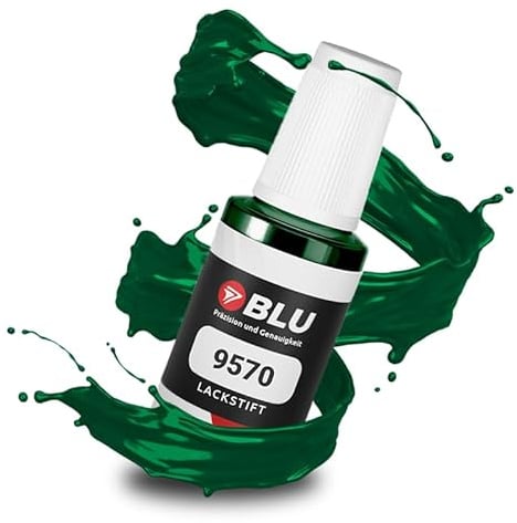 BLU Stylo de Retouche de Peinture Vert Compatible avec SKODA 9570 Vert Naturel | Réparation de Peinture Automobile