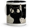 Taza personalizada con nombre. Taza con Dibujo de Gato Estilo Anime. Tazas Originales para Regalar. Regalo Friki. Decoración Japonesa. Regalos Gato. Taza cerámica 330ml. Taza Grande Desayuno Negra