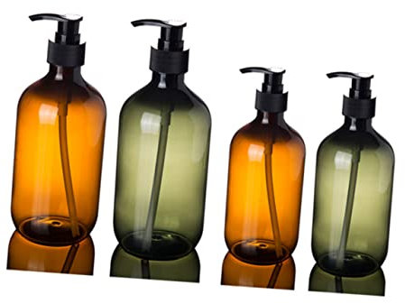 DEARMAMY Flacon Pompe Vert 300 ML Bouteille Rechargeable Distributeur De Savonnette Mains Flacon De Lotion à Pompe Anti-Goutte pour Usage Quotidien