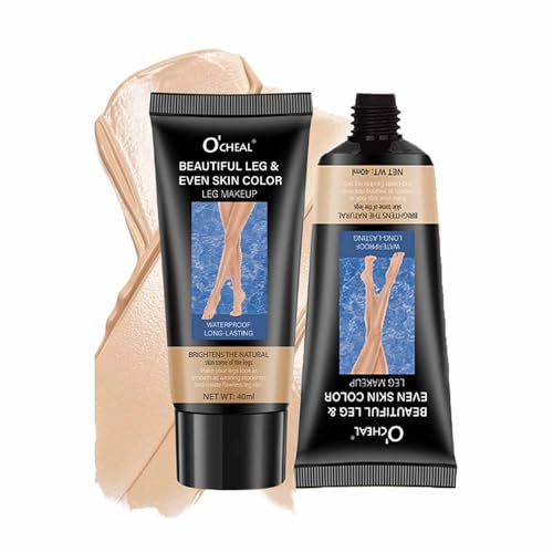 Bein Makeup Lotion,Körper Makeup Wasserfest und Langanhaltend,Flüssige Leg Feuchtigkeitscreme Kein Transfer,Gleichmäßiger Hautton Makellos,Aussehendes Bein und Körpermakeup Foundation(Medium Golw#2*2)