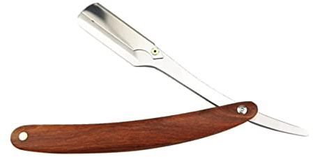 ERINGOGO Gerader Metall Rasiermesser Herren Rasierer Vintage Bart Trimmer Sicherer Handrasierer für Friseursalon Reise mit Schutzvorrichtung