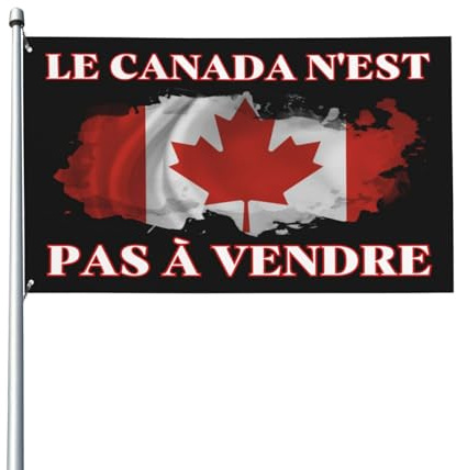 Flagge „Le Canada N'Est Pas à Vendre“, 91 x 152 cm, Hausbanner, Außenschild für Bootswerft