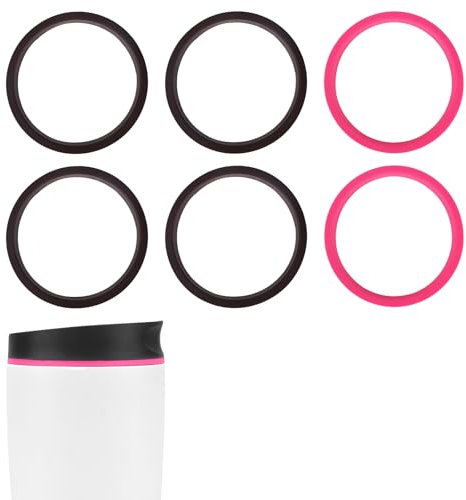 BOXOB 6pcs Silicone Gasket for Owala Smoothsip, Leak-Proof Seal Replacement Parts Ring Piece Accessories Compatible with Owala Smoothsip 12oz/20oz Slider Insulated Stainless Steel Coffee Tumbler