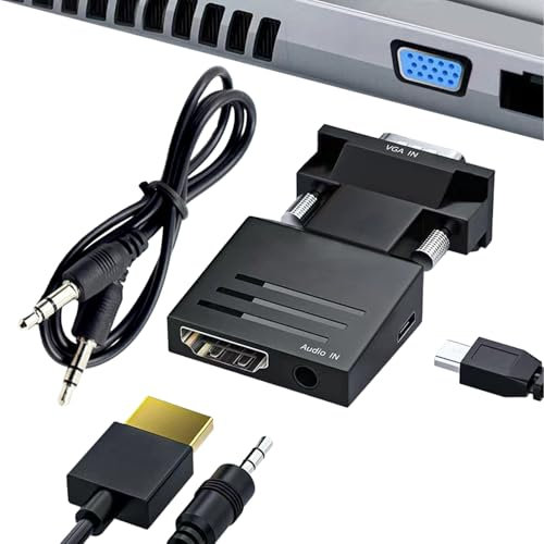 Generico su VGA - Adattatore VGA da 50 cm - Adattatore da a - Adattatore maschio a USB, adattatore da USB a per computer, laptop, PC, monitor, HDTV, 5MB, S (Speed)