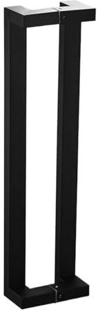 Poignées de porte en métal à double courbure – Levier de traction en acier inoxydable avec poignée en métal pour salle de bain, cuisine, placard, portail, entrée, porte coulissante, intérieur ou