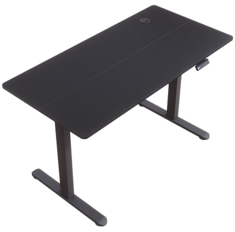 SONNI Höhenverstellbarer Schreibtisch Elektrisch, 100x60cm, Bürstenloser Motor mit 3 Memory-Funktionen, Anti-Kollisionssystem & Kabelmanagement, Steh-Sitz Tisch für Homeoffice, 60KG Traglast, Schwarz