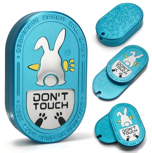 SKEDC Desperate Rabbit Fidget Slider, Alloy EDC Fidget Toys Adults, with Mechanical Clicking Sound & Great Push Feeling, Best Gadget for Men (Blue)