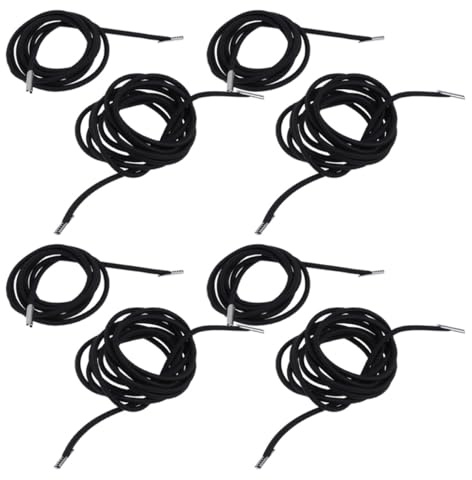 NUOBESTY 8 Stück Elastisches Gummiseil für Chaiselongue Langlebiges Lounge Seilzubehör in Schwarz und Kaffee 4 Lange 4 Kurze Seile für Liegestuhl Ersatzteile