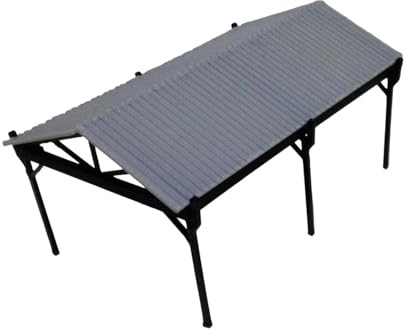 Harilla Miniature Carport Model, Model Railroad Carport Compact Simulation Photography Prop Miniature Auto Shelter Car Garage