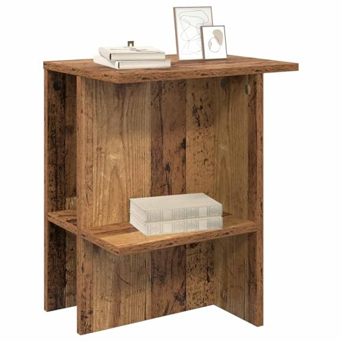 vidaXL Couchtisch Altholz 40 x 30 x 49 cm Holzwerkstoff, Moderner Tisch, praktische Ablage, stylischer Kaffee, Platz für Alles, minimalistischer Wohnraum-Hit