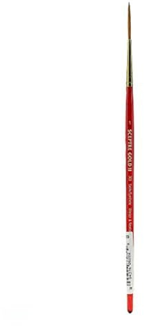 Winsor & Newton Sceptre Gold II Series 303 Short Handle Brush-Rigger #1, Wood, Takelage-kurzer Stiel-Nr. 1-1,5 mm