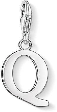 Thomas Sabo Women Charm Pendant Letter A-Z Charm Club Silver 925 Sterling Silver, Letter Q