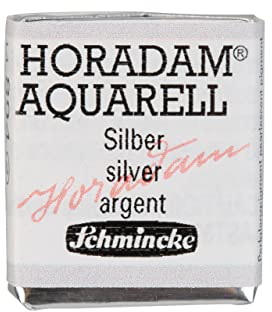 Schmincke – HORADAM® AQUARELL - feinste Künstler-Aquarellfarben, 894 Silber, 14 894 044, 1/2 Näpfchen