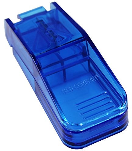 MED-COMFORT Tabletten-Teiler Blau Transparent