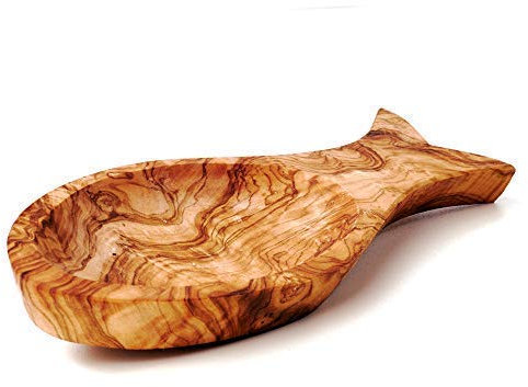 DAS OLIVENHOLZBRETT®Schale in Fischform 20cm