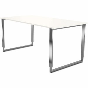 Kerkmann Schreibtisch Aveto Bügelgestell 160x80x68-82cm höhenverstellbar weiß