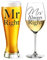 Lesser & Pavey Mr Right and Mrs Always Right Beer and Wine Glass Set