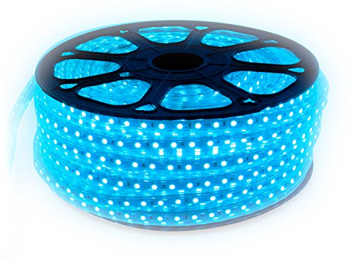LED Strip 230 Volt mit 60x 5050 SMD pro Meter Blau 20 Meter
