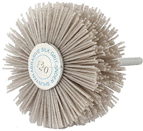 Sourcingmap 6mm Shank 82mm Dia Head 120 Grit Abrasive Nylon Wheel Brush Grinding Tool