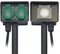 Perel Multiprise de Jardin avec Piquet, minuterie, 2 Prises schuko (Type F), 2 clapets, 1.5 m, 3G1.5, IP44, Noir/Vert