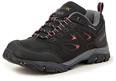 Regatta Femme Chaussures Techniques de Marche Basses Holcombe Walking Shoe, Black Deco Rose, 37 EU