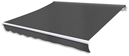 vidaXL Toldo Jardín Plegable 400 cm Motorizado Antracita Patio Terraza Balcón