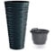 rg-vertrieb Blumenkübel Pflanztopf Blumentopf Pflanzkübel 3D Effekt Welle Design mit Einsatz 75cm Anthrazit