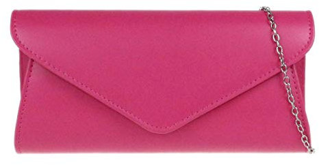 Girly Handbags del bolso de embrague Llanura - Fucsia