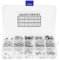 Broco 250pcs M2-M5 Feste Nieten Kit,Edelstahl Rundkopf Knurled Schaft Vollnieten Sortiment Set