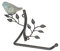 OwlGift Wall Mounted Metal Toilet Tissue Holder w/Ceramic Bird, Roll Organizer for Bathroom – Black