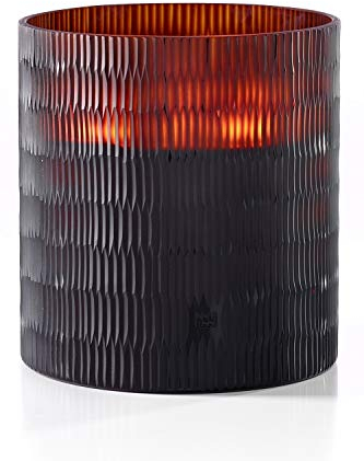 Onno Rhombus Duftkerze, Glas, braun, S