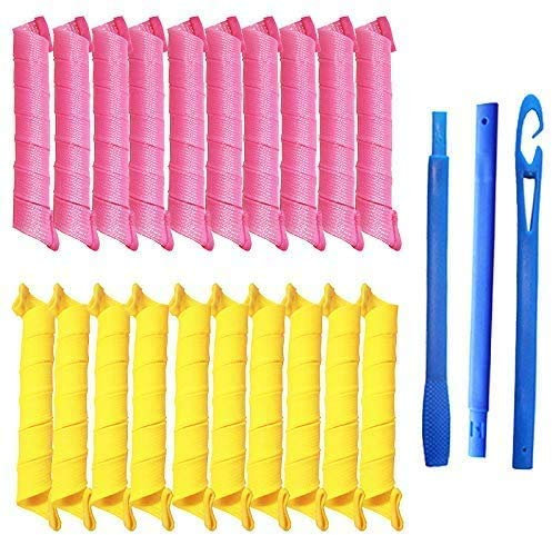 40 Stück Curls Lockenwickler Set, Magic Hair Lockenwickler, Spiral Curls Styling Kit, Lockenwickler Curler über Nacht Damen ohne Hitze, für Lange Mittellanges Schöne Natürliche Locken