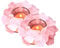 Set of 2 Rose Quartz Crystal Rough Stone Votive Candle Holder Tealight Quartz Crystal Healing Gemstone Tealight Holder Home Decor Reiki Stone