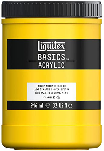 Liquitex Basics Acrylique Pot 946 ml Jaune De Cadmium Moyen Imitation ROW