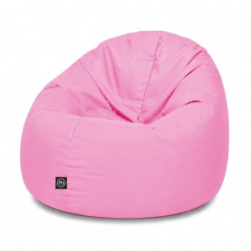 Patchhome - Pouf 2 in 1, cuscino da pavimento, poltrona a sacco da gaming, per adulti e bambini, con imbottitura (Ø 145 cm, rosa antico)