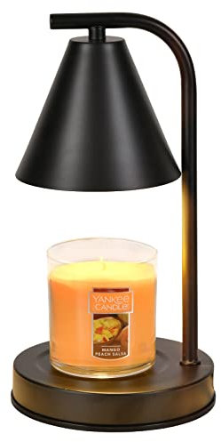 Candle Warmer Lamp, Electric Candle Lamp Warmer Gifts for Mom Women House Warming Gifts New Home Bedroom Decor Dimmable Wax Melt Warmer for Scented Wax with 2 Bulbs, Jar Candles (Black)