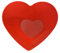 St@llion Red Polypropylene Multipurpose Plastic Heart Serving Snack Bowl | Heart Plates Sushi Dipping Dessert Bowl, Valentine's Day Serving Dish Romantic Tableware (Pack of 1)
