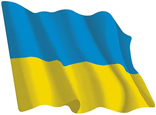 Aufkleber, Flagge, Ukraine, 80 x 60 mm.