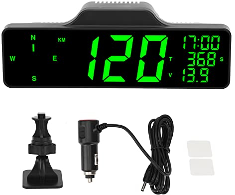 Elprico Universal 8 Auto HUD, Head Up Display Fahrzeug HUD Multifunktions-GPS-Tachometer-Müdigkeitsfahralarm für Fahrzeuge