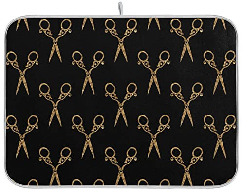 Tijeras de secado de platos para encimera de cocina, almohadilla de secado absorbente de microfibra de 16 x 18 pulgadas, alfombrillas protectoras escurridor de platos