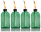 Tischfackel, Fackeldochte, Taschenlampe, Tischlampe, Citronella-Fackel, Gartenfackel, Terrassenfackeln (quadratische Flasche, blau), 4 Stück