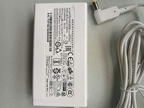 Weiß Farbe 65W 19V 3.42A 5.5.1.7mm A11-065N1A AC DC Ladegerät Kompatibel für Acer Extensa 2300 2600 2900 3000 A065R078L Netbook