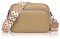 GSenhui Crossbody Bag Damen Echtes Leder Kleine Umhängetasche mit Breitem Gurt Reißverschluss und Abnehmbar Schultergurt Handytasche Zum Umhängen Frauen Schwarz