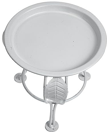 YARNOW Supporto per Vasi da Fiori in Ferro Bianco Gambe Stabile per Piante da Interno Ed Esterno Portafiori per Balcone e Giardino Piedistallo Robust