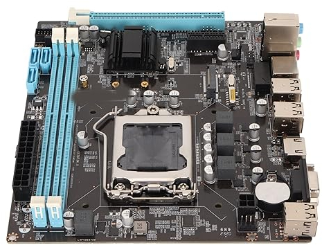 Garsent H61 Computer-Motherboard, ITX-Motherboard, DDR3 LGA 1155 Computer-Mainboard, 1066/1333/1600 MHz Desktop-Speicher, Unterstützt Prozessoren der I3 I5 I7-Serie